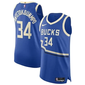 Giannis Antetokounmpo Milwaukee Bucks Nike 2024/25 Authentic Player Jersey City Edition Exclusif Royal - Stock limité - Commandez vite votre maillot exclusif