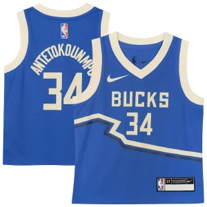 Giannis Antetokounmpo Milwaukee Bucks Nike Toddler 2024/25 Swingman Classique Player Jersey City Edition Royal - Maillot de qualité supérieure - Durable et résistant