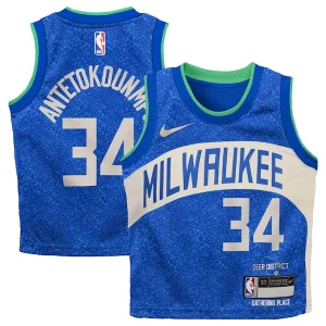 Giannis Antetokounmpo Milwaukee Bucks Nike Toddler Swingman Replica Jersey City Vibrant Edition Royal - Design innovant - Écarte-vous du commun des mortels