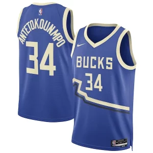 Giannis Antetokounmpo Milwaukee Bucks Nike Unisex Exceptionnel 2024/25 Swingman Player Jersey City Edition Royal - Maillot de collection - Un bijou pour les amateurs