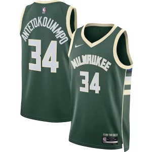 Giannis Antetokounmpo Milwaukee Bucks Nike Unisex Swingman Jersey Icon Edition Hunter Green/White Exquisite - Maillot de marque reconnue - Faites confiance à la qualité
