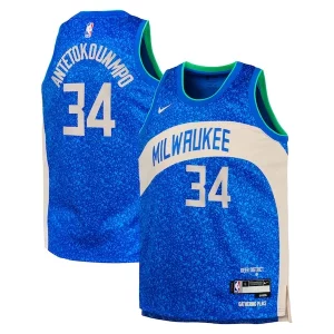 Giannis Antetokounmpo Milwaukee Bucks Nike Youth Swingman Replica Moderne Jersey City Edition Royal - Livraison gratuite - Économisez sur les frais d'expédition