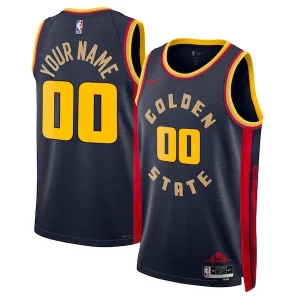 Golden State Warriors Nike Unisex 2024/25 Custom Swingman Jersey City Superbe Edition Navy - Maillot de championnat - Revivez les victoires glorieuses