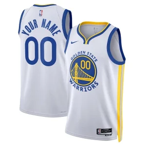 Golden State Warriors Nike Unisex Swingman Custom Jersey White Association Unique Edition - Maillot de qualité supérieure - Durable et résistant