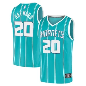 Gordon Hayward Charlotte Hornets 2020/21 Fast Break Replica Player Jersey Teal Icon Edition Captivant - Maillot de qualité supérieure - Durable et résistant