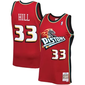 Grant Hill Captivant Detroit Pistons 1999/00 Hardwood Classics Swingman Jersey Red - Vêtement de fan emblématique - Montrez votre amour pour l'équipe
