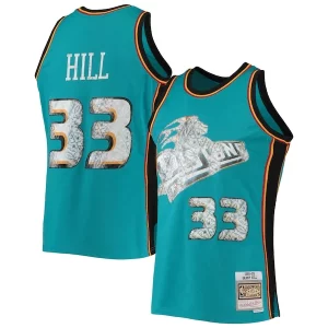 Grant Hill Detroit Pistons 1998/99 Hardwood Classics NBA 75th Anniversary Diamond Swingman Jersey Teal Superbe - Offre spéciale - Achetez maintenant et économisez