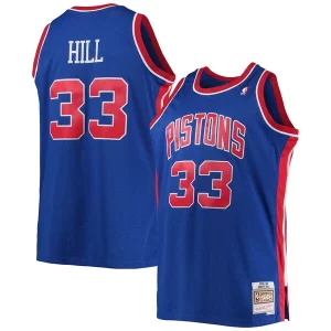 Grant Hill Detroit Pistons Classique 1995/96 Big & Tall Hardwood Classics Swingman Jersey Blue - Design innovant - Écarte-vous du commun des mortels