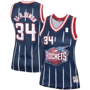 Hakeem Olajuwon Houston Exclusif Rockets Women's Hardwood Classics Swingman Jersey Navy/Red - Promotion limitée - Profitez de la réduction avant qu'elle ne soit terminée