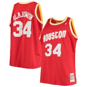 Hakeem Olajuwon Houston Rockets 1993/94 Premium Big & Tall Hardwood Classics Swingman Jersey Red - Maillot de championnat - Revivez les victoires glorieuses