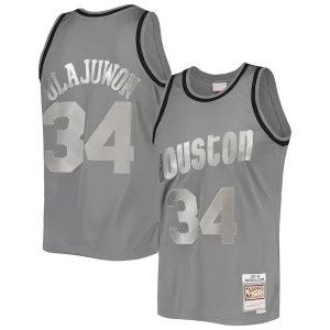 Hakeem Olajuwon Houston Rockets Hardwood Refiné Classics Retired Player 1993/94 Metal Works Swingman Jersey Charcoal - Vêtement de fan emblématique - Montrez votre amour pour l'équipe