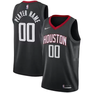 Houston Rockets Charming Nike Swingman Custom Jersey Black Statement Edition - Promotion limitée - Profitez de la réduction avant qu'elle ne soit terminée