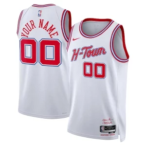 Houston Rockets Nike Unisex 2023/24 Custom Swingman Jersey White City Premium Edition - Maillot de championnat - Revivez les victoires glorieuses