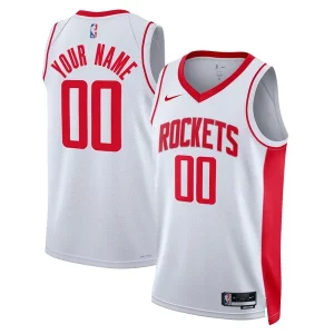 Houston Rockets Nike Unisex Swingman Custom Admirable Jersey White Association Edition - Confort et style combinés - Pour un look exceptionnel