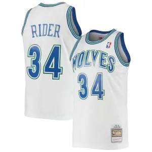 Isaiah Rider Minnesota Refiné Timberwolves 1995/96 Hardwood Classics Swingman Jersey White - Pour les fans de la ligue - Un maillot authentique de la compétition