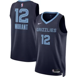 Ja Magnifique Morant Memphis Grizzlies Nike Unisex Swingman Jersey Icon Edition Navy/White - Idéal pour les soirées de sport - Montrez votre style