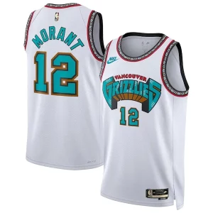 Ja Morant Distingué Memphis Grizzlies Nike Unisex 2024/25 Swingman Jersey White Classic Edition - Fait à la main - Un produit unique et de qualité