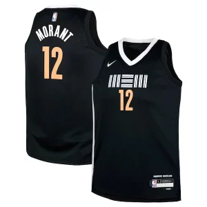 Ja Morant Memphis Grizzlies Nike Youth Splendide Swingman Replica Jersey City Edition Black - Maillot de qualité supérieure - Durable et résistant