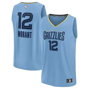 Ja Morant Memphis Grizzlies Youth Collectible Fast Break Replica Player Jersey Statement Edition Light Blue - Parfait pour le match jour - Montrez votre support avec style
