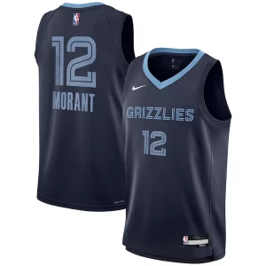 Ja Stylish Morant Memphis Grizzlies Nike Youth Swingman Jersey Icon Edition Navy - Fait à la main - Un produit unique et de qualité