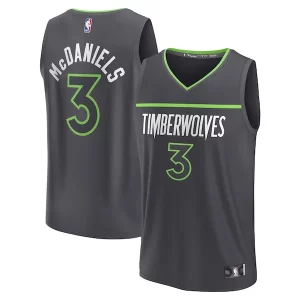Jaden McDaniels Minnesota Timberwolves Captivant Youth Fast Break Replica Player Jersey Statement Edition Black - Maillot de marque reconnue - Faites confiance à la qualité