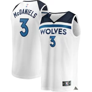 Jaden McDaniels Minnesota Timberwolves Moderne Youth Fast Break Replica Player Jersey Association Edition White - Maillot de collection - Un bijou pour les amateurs