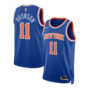 Jalen Brunson Éclatant New York Knicks Nike Unisex Swingman Jersey Icon Edition Blue - Promotion limitée - Profitez de la réduction avant qu'elle ne soit terminée