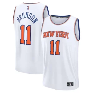 Jalen Brunson New York Knicks Fast Break Replica Player Jersey Association Edition White Notable - Stock limité - Commandez vite votre maillot exclusif