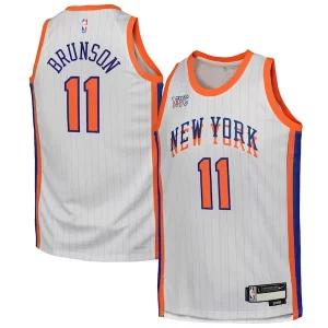 Jalen Brunson New York Knicks Nike Youth 2024/25 Swingman Player Stylish Jersey City Edition White - Événement exclusif - Soyez l'un des premiers à avoir ce maillot
