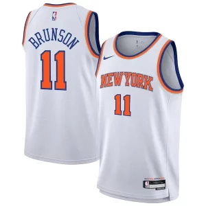 Jalen Brunson New York Knicks Nike Youth Association Swingman Jersey White Commémoratif - Pour les amateurs de basketball passionnés - Livraison rapide