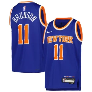 Jalen Brunson New York Knicks Nike Youth Swingman Jersey Icon Edition Tendance Blue - Édition limitée - Uniques dans leur genre