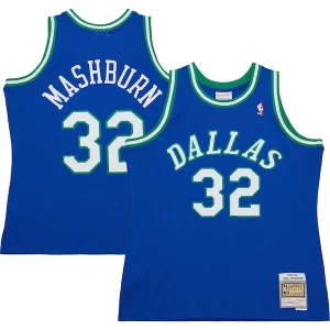 Jamal Commémoratif Mashburn Dallas Mavericks 2001/02 Hardwood Classics Swingman Jersey Blue - Pour les fans de la ligue - Un maillot authentique de la compétition