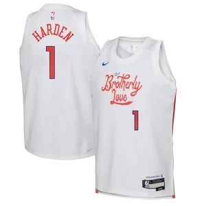 James Dashing Harden Philadelphia 76ers Nike Youth 2022/23 Swingman Jersey City Edition White - Idéal pour les collectionneurs - Qualité premium garantie