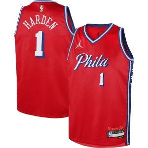 James Harden Personalisable Philadelphia 76ers Jordan Brand Youth Swingman Jersey Statement Edition Red - Événement exclusif - Soyez l'un des premiers à avoir ce maillot