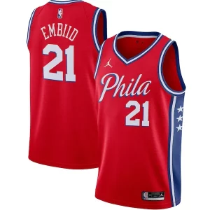 Joel Embiid Philadelphia 76ers Jordan Brand 2020/21 Swingman Jersey Superbe Statement Edition Red - Livraison gratuite - Économisez sur les frais d'expédition