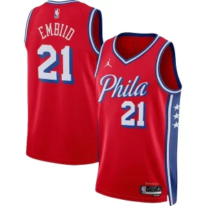Joel Embiid Philadelphia 76ers Jordan Brand Admirable Unisex Swingman Jersey Statement Edition Red - Événement exclusif - Soyez l'un des premiers à avoir ce maillot