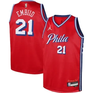 Joel Embiid Philadelphia 76ers Jordan Brand Youth Prime Swingman Jersey Statement Edition Red - Giftez-le à un fan dévoué - Livraison en temps pour les fêtes