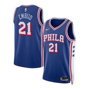 Joel Embiid Philadelphia 76ers Nike Unisex Commémoratif Swingman Jersey Icon Edition Royal/White - Design innovant - Écarte-vous du commun des mortels