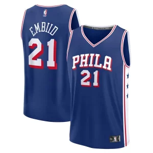 Joel Embiid Philadelphia 76ers Personalisable Fast Break Replica Player Jersey Icon Edition Royal - Idéal pour les soirées de sport - Montrez votre style
