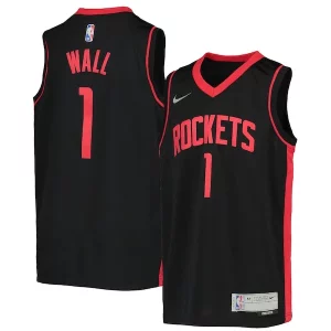 John Wall Houston Rockets Nike Youth 2020/21 Swingman Player Jersey Haut de gamme Earned Edition Black - Pour les joueurs de basketball amateurs - Adapté à tous les styles de jeu