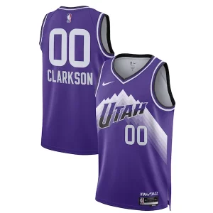 Jordan Clarkson Utah Captivant Jazz Nike Unisex 2023/24 Swingman Jersey Purple City Edition - Maillot authentique - Reproduit avec soin