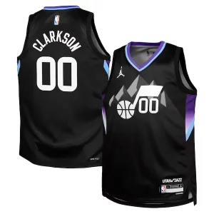 Jordan Clarkson Utah Jazz Jordan Brand Youth Swingman Jersey Statement Personalisable Edition Black - Pour les fans de la ligue - Un maillot authentique de la compétition