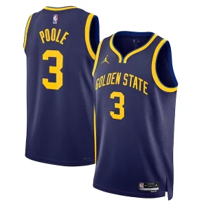 Jordan Poole Golden State Warriors Authentique Jordan Brand Unisex Swingman Jersey Statement Edition Navy - Édition commemorative - Souvenez-vous des moments inoubliables