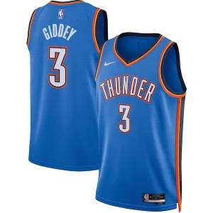 Josh Giddey Oklahoma City Thunder Nike Unisex Swingman Jersey Icon Uniques Edition Blue - Maillot de collection - Un bijou pour les amateurs