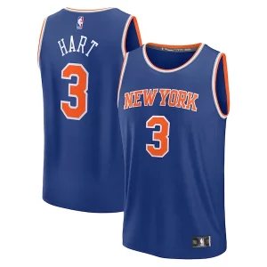 Josh Hart New York Knicks Fast Break Replica Player Vibrant Jersey Icon Edition Royal - Pour les joueurs de basketball amateurs - Adapté à tous les styles de jeu