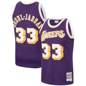Kareem Abdul Jabbar Los Angeles Refiné Lakers Hardwood Classics Swingman Jersey Purple/Gold - Maillot de championnat - Revivez les victoires glorieuses