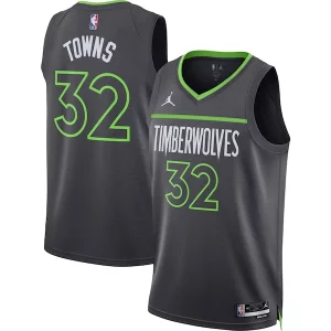 Karl Anthony Towns Minnesota Timberwolves Charming Jordan Brand Unisex Swingman Jersey Statement Edition Charcoal - Pour les matchs d'athlétisme - Restez frais et confortable