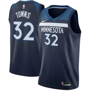 Karl Anthony Towns Minnesota Timberwolves Nike Swingman Jersey Navy Icon Edition Collectible - Garantie satisfaction - Si vous n'êtes pas satisfait