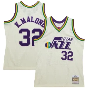 Karl Malone Utah Jazz Chainstitch Swingman Jersey Unique Cream - Nouvelle arrivée - Êtes-vous prêt pour la saison ?