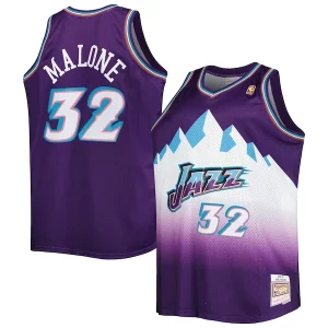 Karl Unique Malone Utah Jazz Big & Tall Hardwood Classics 1996/97 Swingman Jersey Purple/White - Pour les fans de la ligue - Un maillot authentique de la compétition